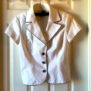 White Short Sleeve Blazer